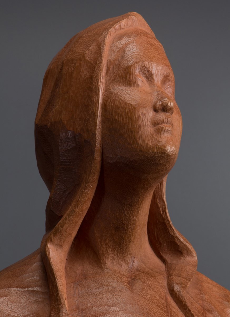 【1on1】真作 橋本堅太郎 作 木彫 『陽』 裸婦像 高88cm 共箱 ／ 日本が世界に誇る近代彫刻界の巨匠 文化功労者 希少作品_画像6