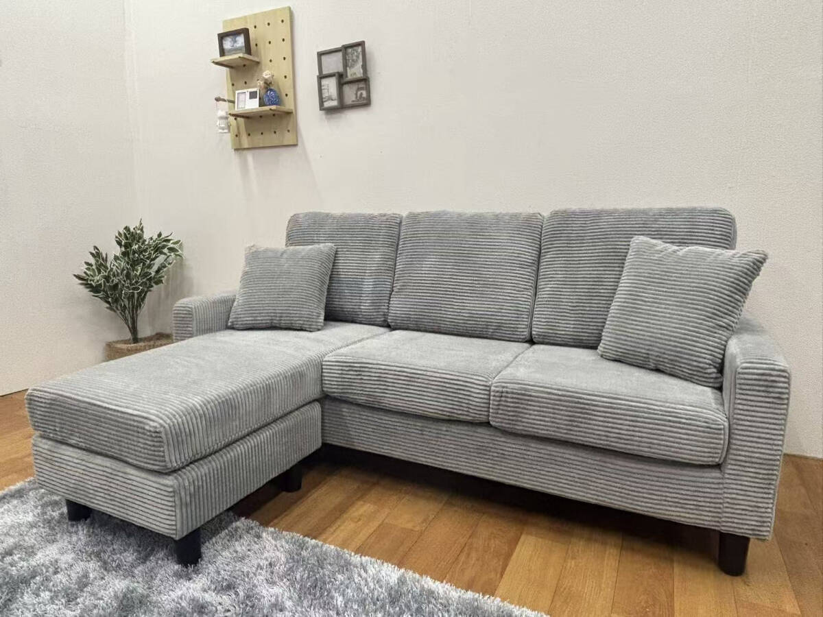  модный Северная Европа диван-кушетка,3 местный . диван, L знак диван подставка для ног имеется 2007#GY