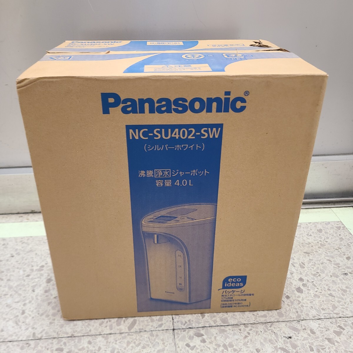 1112★ 未使用品　パナソニック Panasonic ポット（4.0L） シルバーホワイト 沸騰浄水ジャーポット NC-SU402-SW★ _画像1