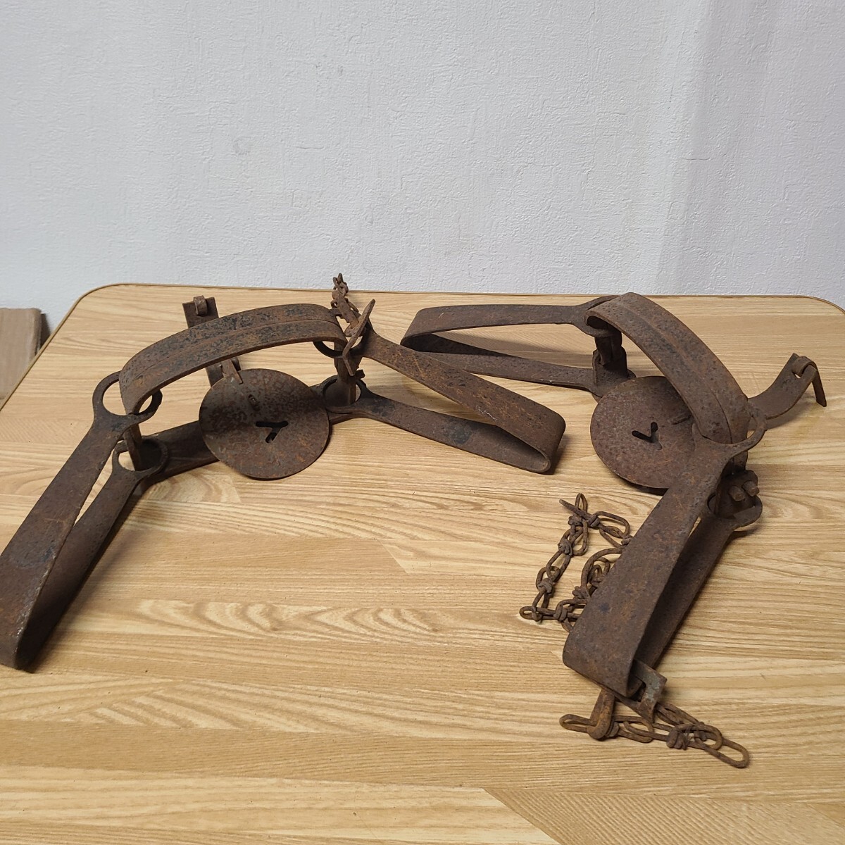 鉄製 動物 罠 2点 まとめて / 古道具 古民具 捕獲器 狩猟 罠猟 アンティーク_画像3