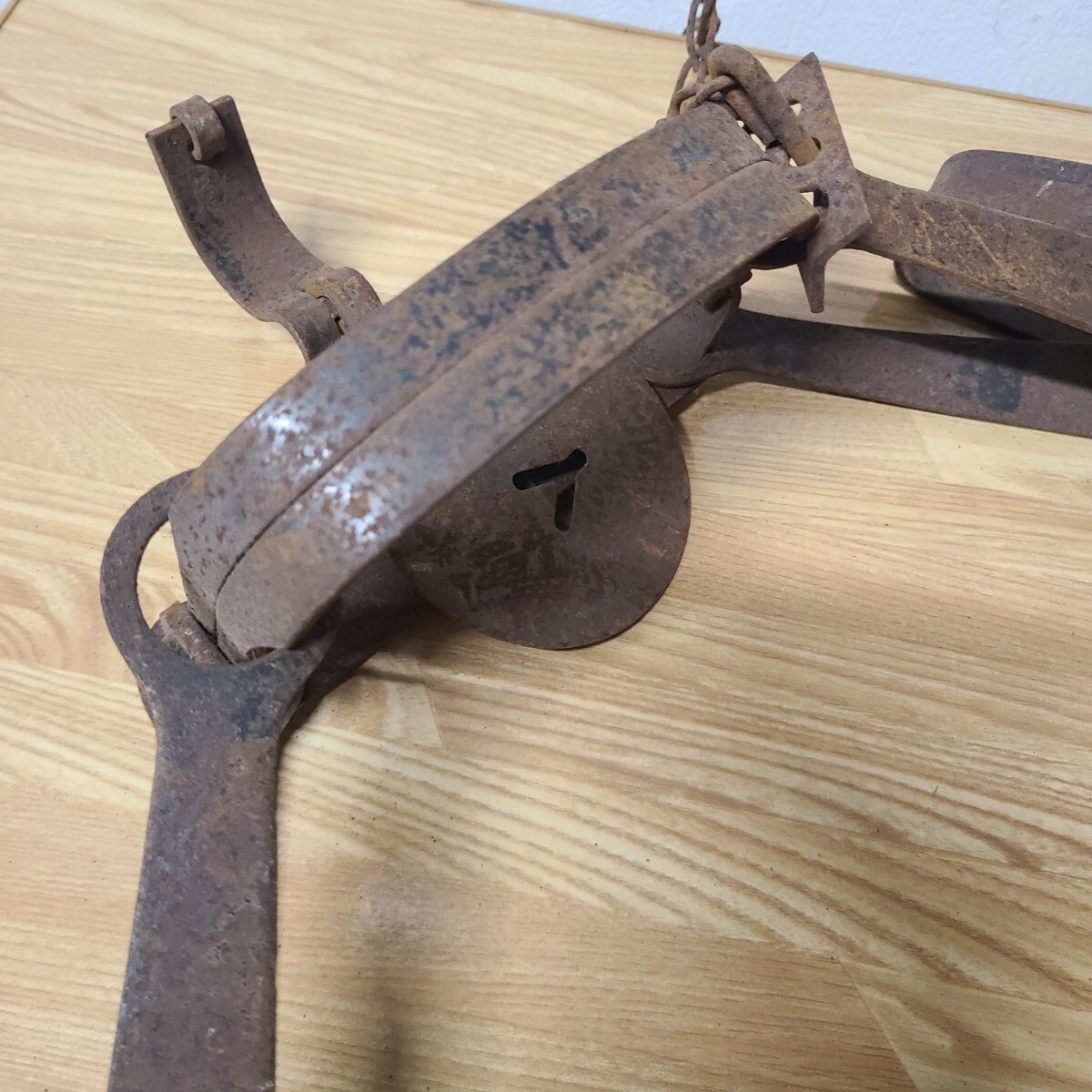鉄製 動物 罠 2点 まとめて / 古道具 古民具 捕獲器 狩猟 罠猟 アンティーク_画像5