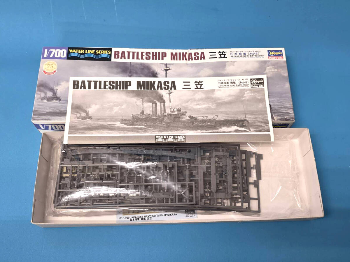 AK H R71119 未組立 プラモデル まとめて4点 ハセガワ 1/700 日本海軍 戦艦 三笠・タミヤ 1/700 日本海軍逐艦 島風・タミヤ 1/700 他 _画像2