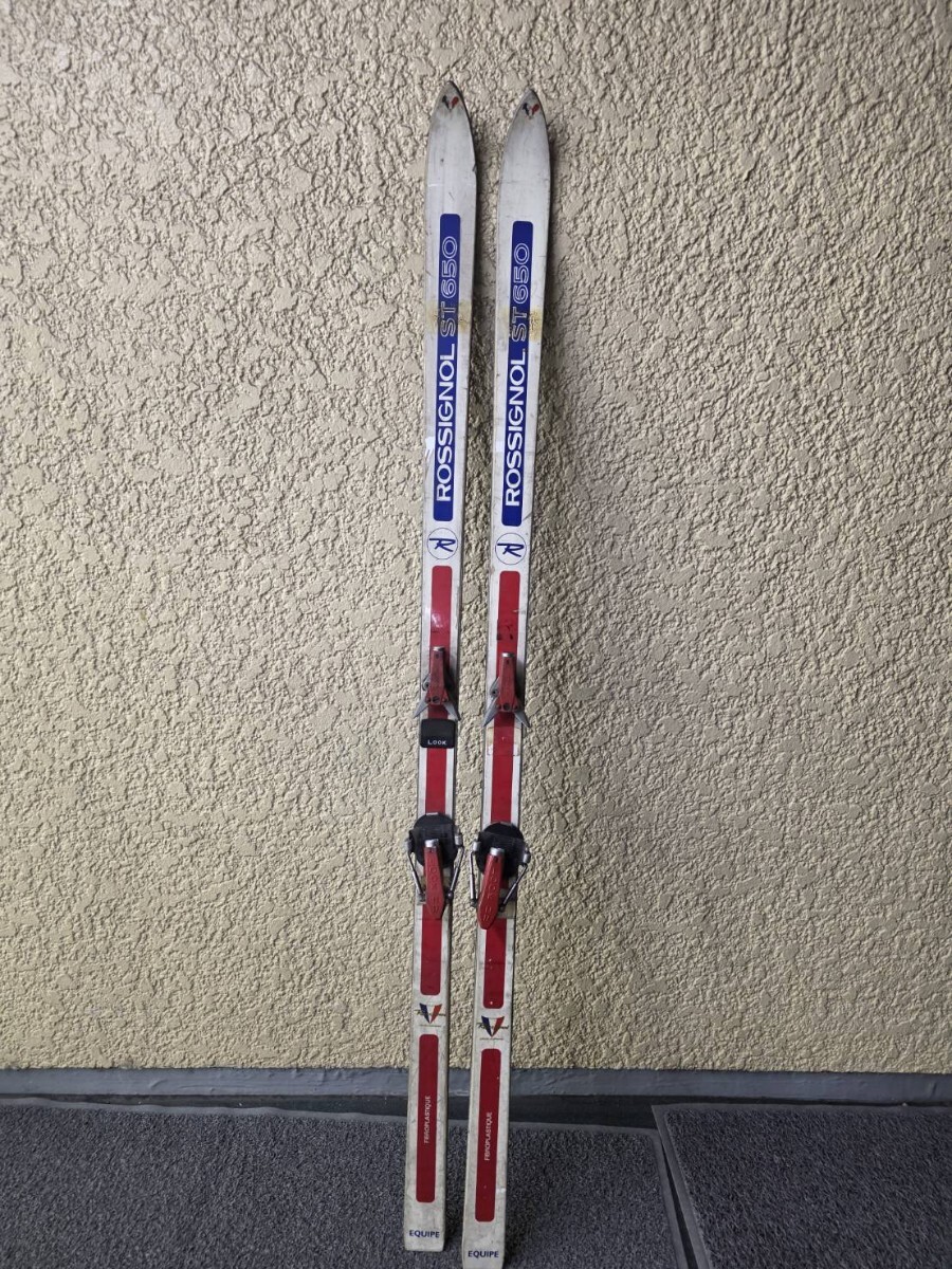  1119 ★☆スキー板 ROSSIGNOL ロシニョール ST650 Equipe　FIBROPLASTIQUE 　ヴィンテージ　昭和レトロ 約193cm☆★_画像1