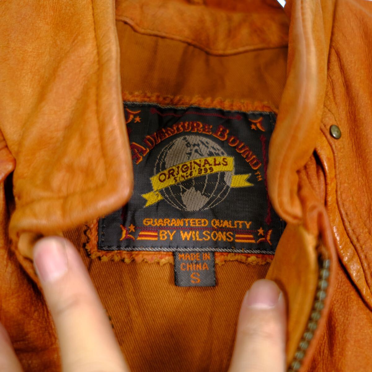 1970s ビンテージ フリンジレザージャケット ブラウン ライダース 立ち襟 古着屋 USA製 アート デザイン 卸売り _画像4