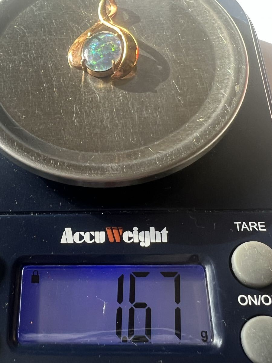 ☆750刻印　アンティークカラーストーン　ペンダントトップ _画像9