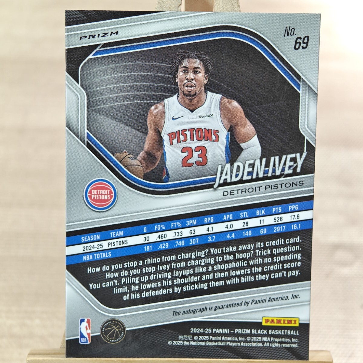  J ten* ivy 2024-25 Panini Prizm Black Silver Prizm Jaden Ivey Auto автограф автограф карта te Toro ito* поршень z