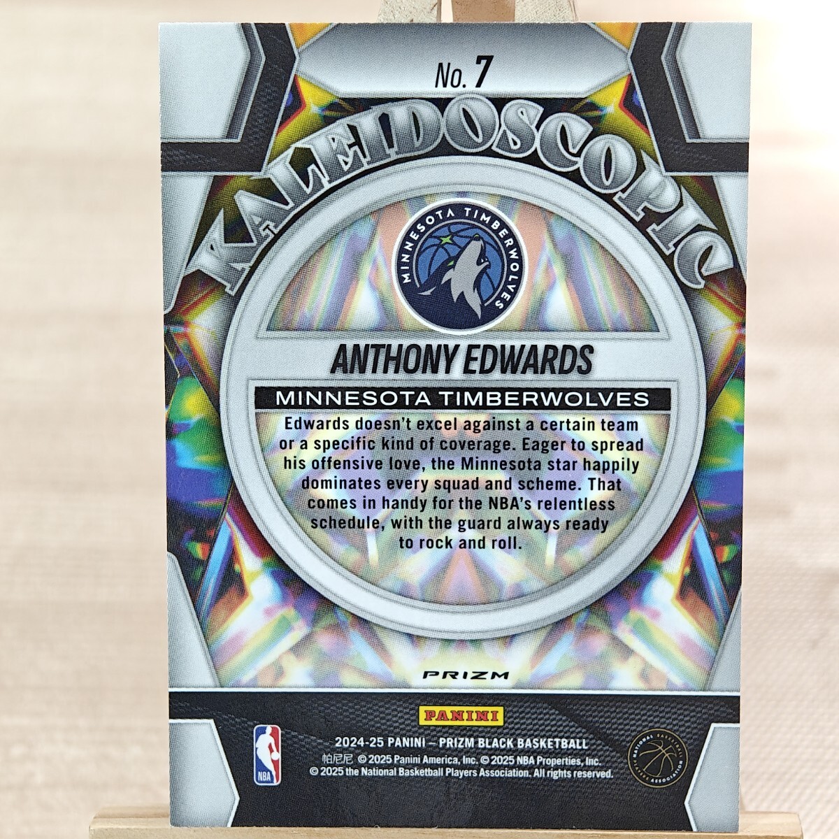  Anthony * Edwards 2024-25 Panini Prizm Kaleidoscopic Silver Prizm Anthony Edwardsminesota*tin балка urubz