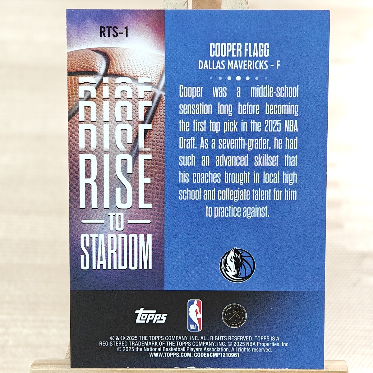  Cooper * флаг 2025-26 Topps Basketball Rise to Stardom Cooper Flagg RCdalas*ma- Berik s