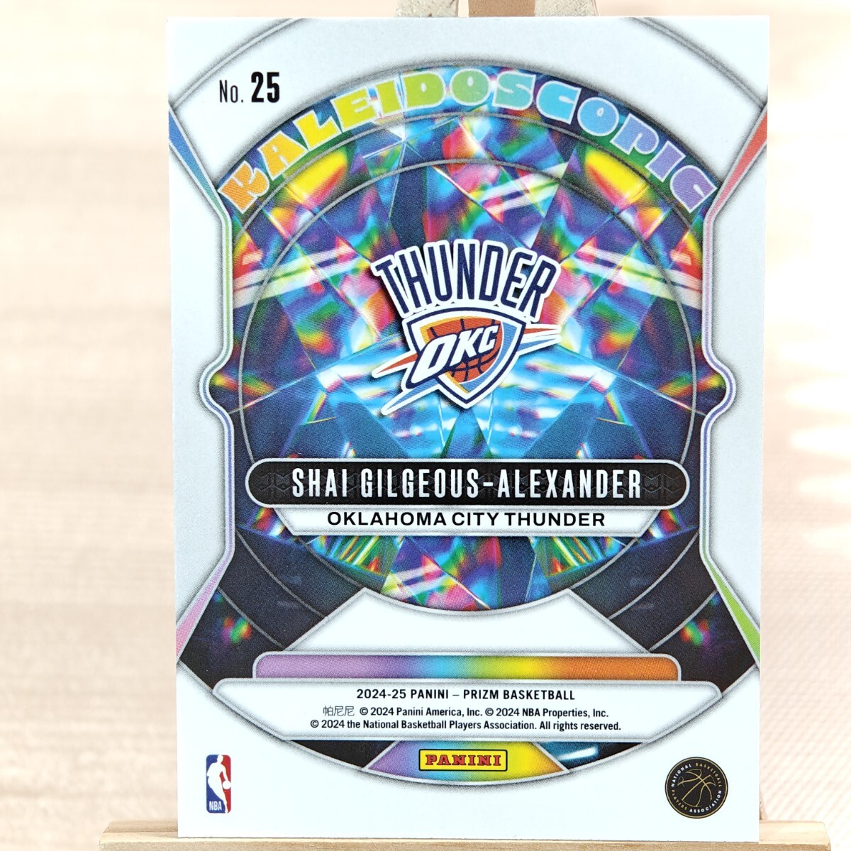 シェイ・ギルジャス=アレクサンダー 2024-25 Panini Prizm Kaleidoscopic Shai Gilgeous-Alexander サンダー_画像2