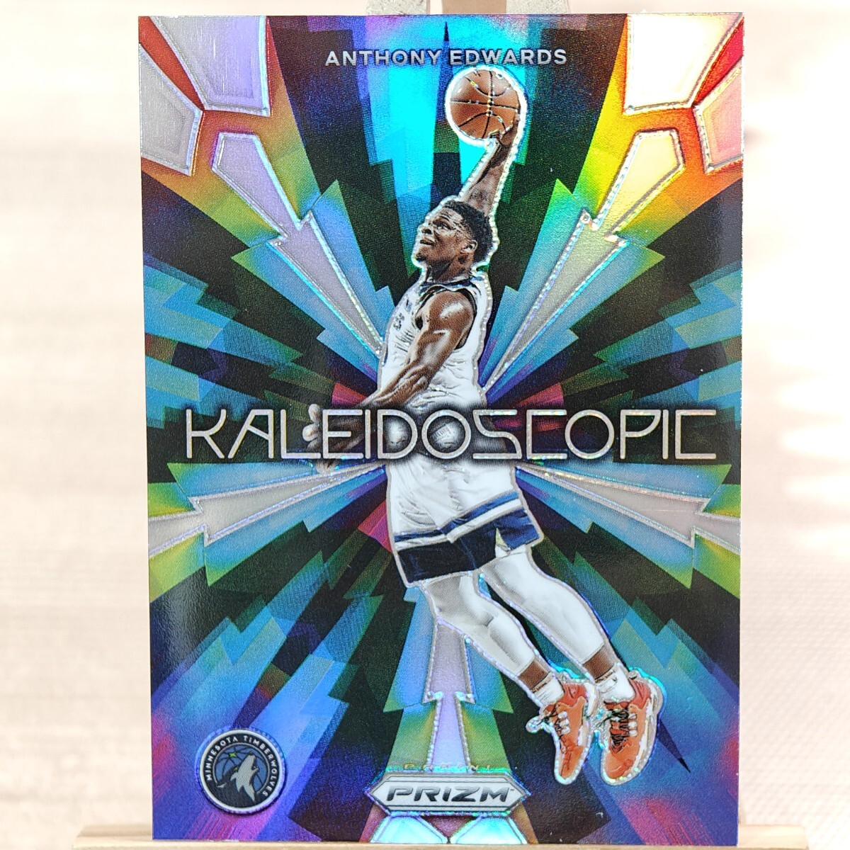 アンソニー・エドワーズ 2023-24 Panini Prizm Kaleidoscopic Silver Prizm Anthony Edwards ミネソタ・ティンバーウルブズ_画像1