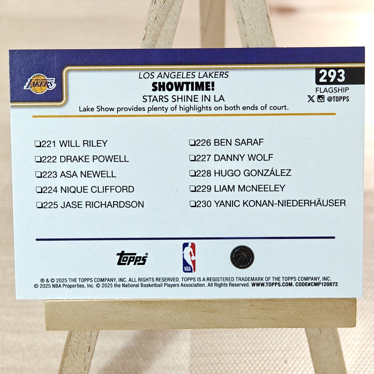 2025枚限定 レブロン・ジェームズ 八村塁 2025-26 Topps Basketball Showtime! LeBron James Rui Hachimura ロサンゼルス・レイカーズ_画像2