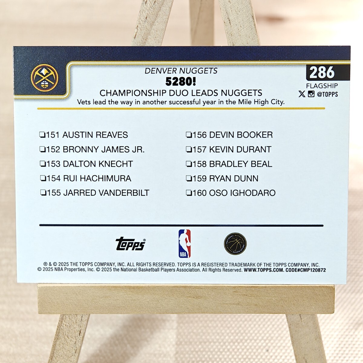 ニコラ・ヨキッチ ジャマール・マレー 2025-26 Topps Basketball 5280! Silver Prizm Nikola Jokic Jamal Murray デンバー・ナゲッツ_画像2