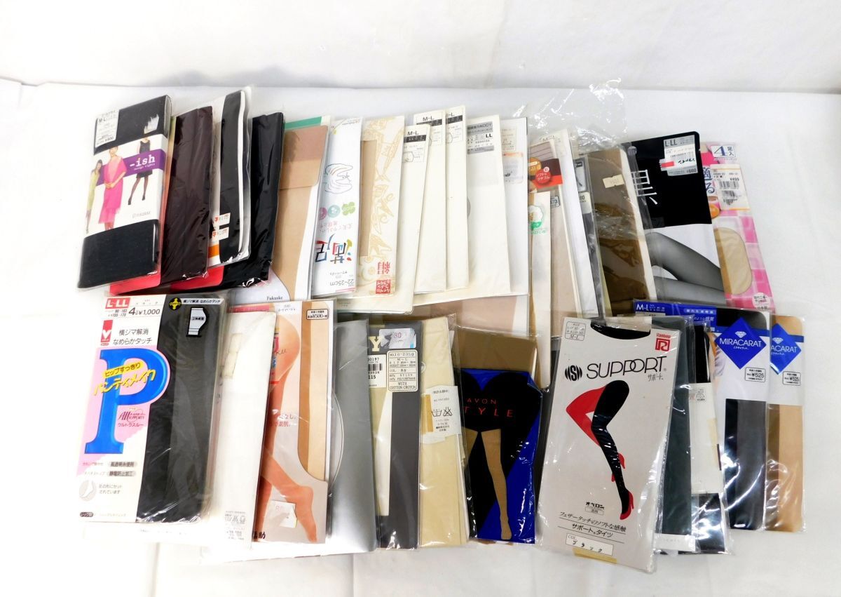M905★ストッキング 約140点 まとめて タイツ レディース M〜Lサイズ L〜LLサイズ 22㎝〜25㎝ ATSUGI alive 未使用品★送料1580円〜_画像2