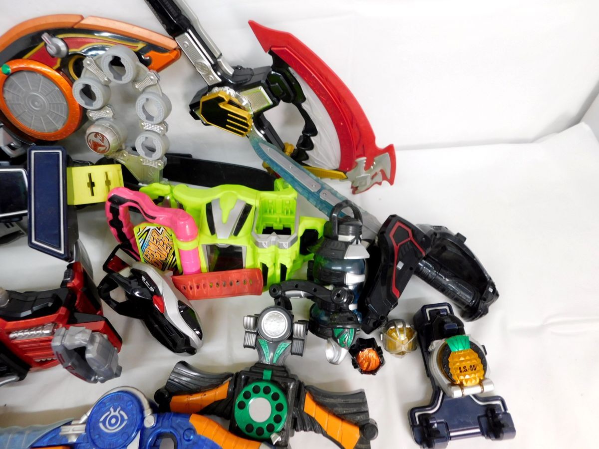 M912★仮面ライダーベルト 武器 まとめて ウィザード 煌輝斧剣 DXアックスカリバー 鎧武 DX戦国ドライバー ジャンク★送料1580円〜_画像6