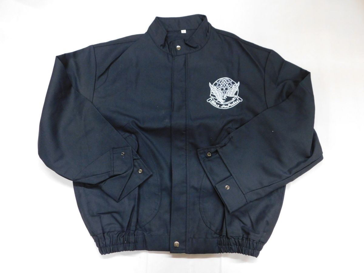 T208* авиация собственный .. голубой Impulse "куртка пилота" свободный размер оттенок черного милитари блузон не использовался товар * стоимость доставки 780 иен ~