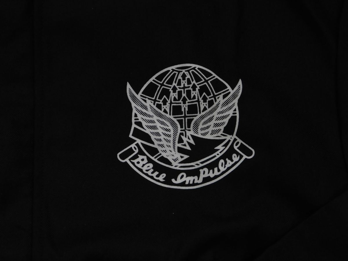 T208* авиация собственный .. голубой Impulse "куртка пилота" свободный размер оттенок черного милитари блузон не использовался товар * стоимость доставки 780 иен ~