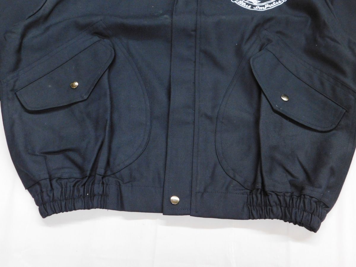 T208* авиация собственный .. голубой Impulse "куртка пилота" свободный размер оттенок черного милитари блузон не использовался товар * стоимость доставки 780 иен ~