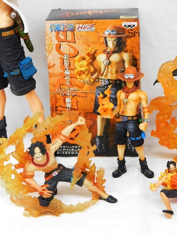 K305★ONE PIECE フィギュア まとめ売り ワンピース ポートガス・D・エース モンキー・D・ルフィ パーツ欠品あり★送料880円〜_画像3