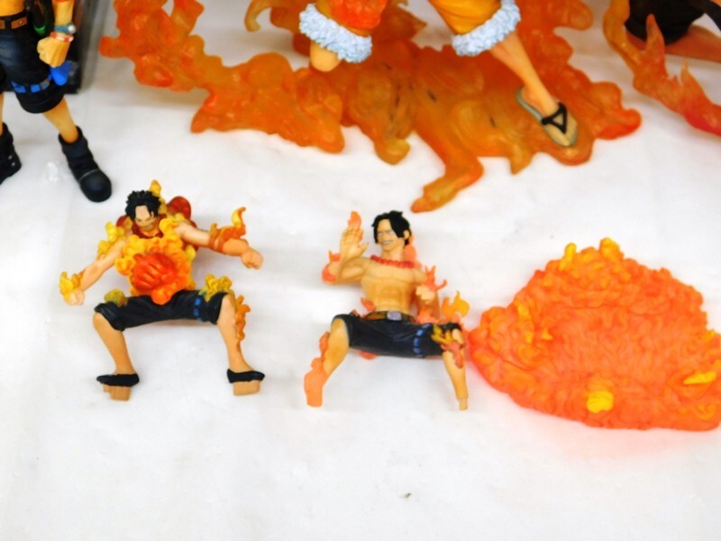K305★ONE PIECE フィギュア まとめ売り ワンピース ポートガス・D・エース モンキー・D・ルフィ パーツ欠品あり★送料880円〜_画像5