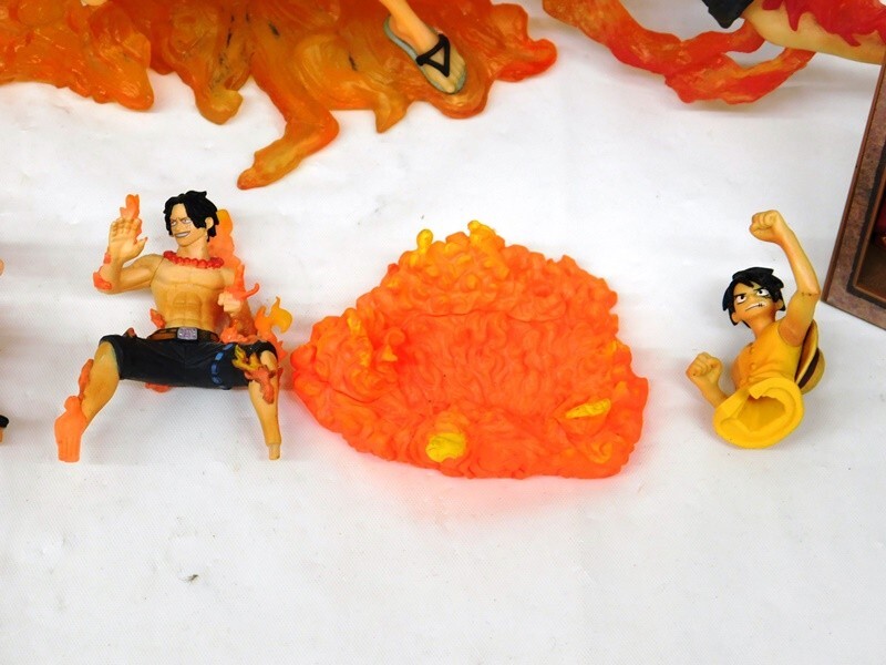 K305★ONE PIECE フィギュア まとめ売り ワンピース ポートガス・D・エース モンキー・D・ルフィ パーツ欠品あり★送料880円〜_画像6
