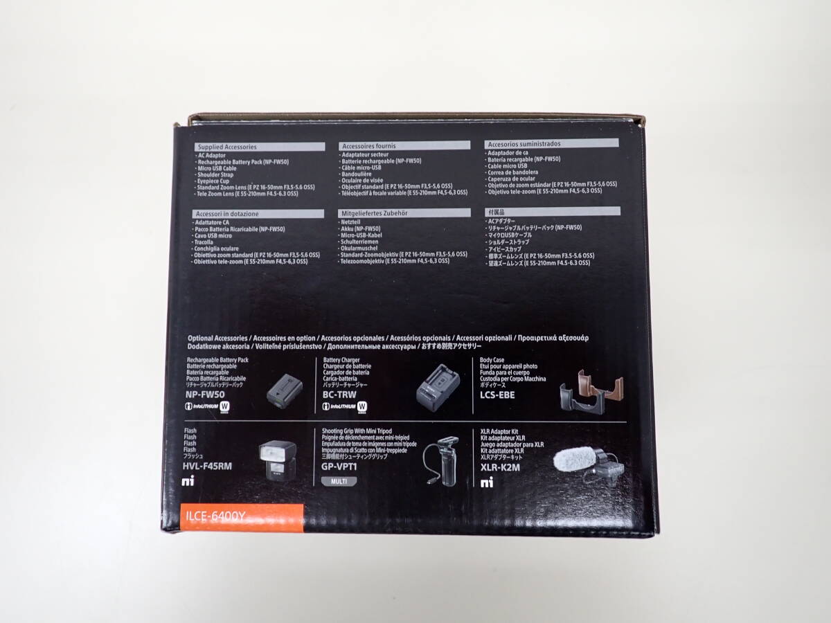 8236*SONY α6400 ILCE-6400Y двойной zoom линзы комплект SELP1650 16-50mm SEL55210 55-210mm беззеркальный однообъективный камера б/у хороший 