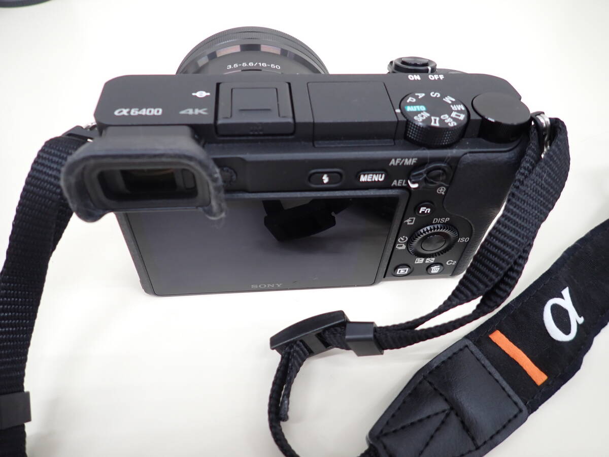 8236*SONY α6400 ILCE-6400Y двойной zoom линзы комплект SELP1650 16-50mm SEL55210 55-210mm беззеркальный однообъективный камера б/у хороший 