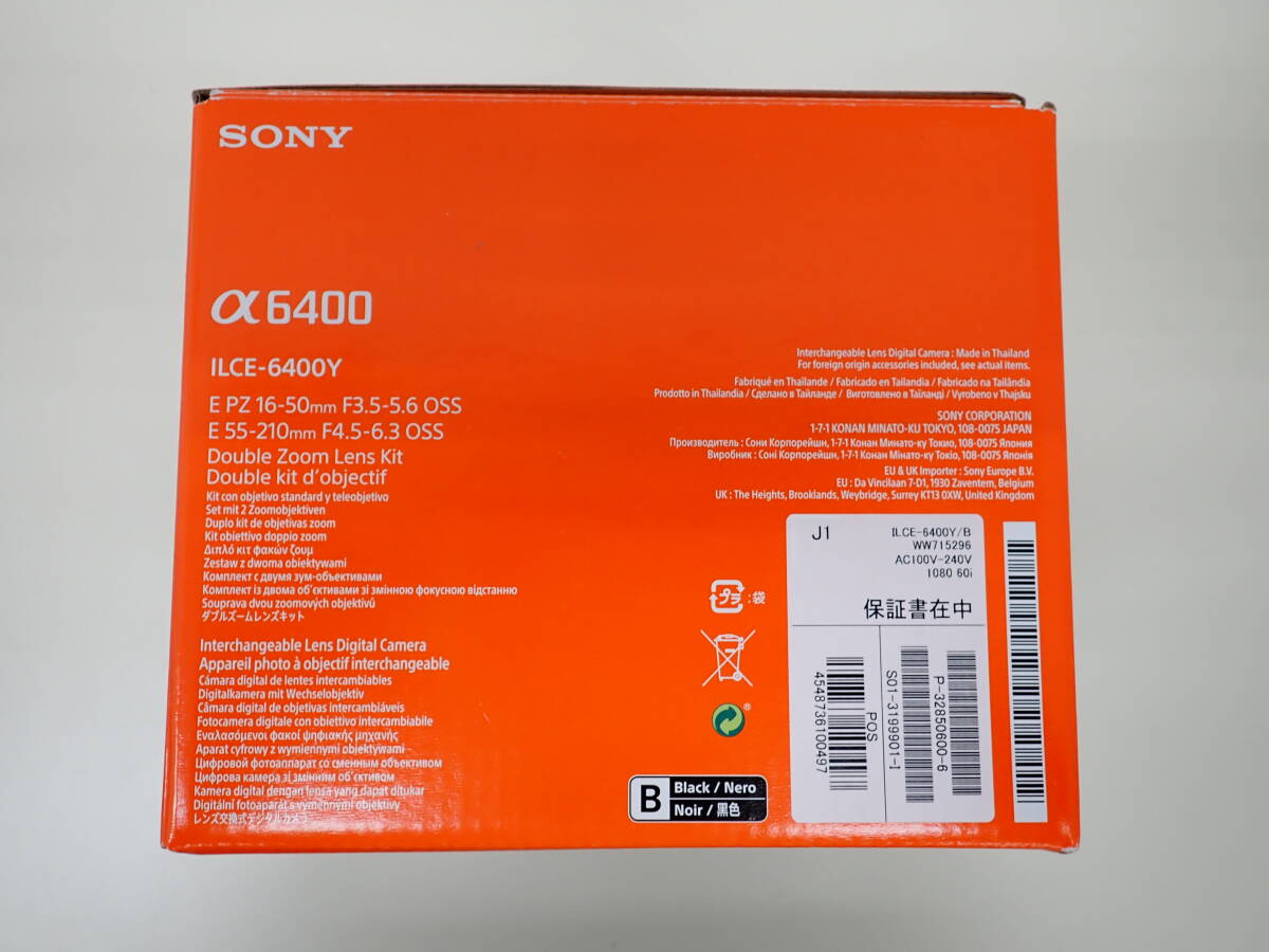 8236*SONY α6400 ILCE-6400Y двойной zoom линзы комплект SELP1650 16-50mm SEL55210 55-210mm беззеркальный однообъективный камера б/у хороший 