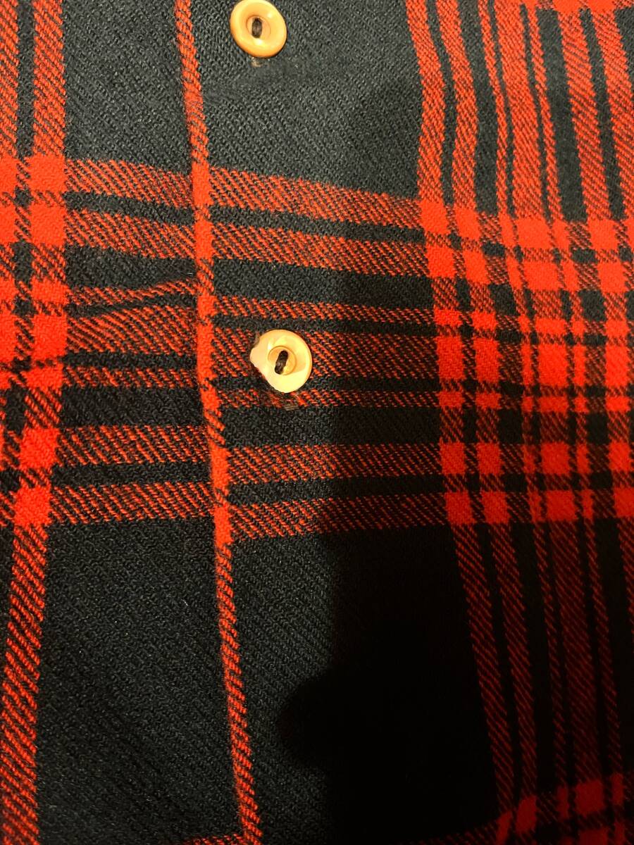 40s 50s Gerhard Kennedy ウールシャツチェック 15 M ヴィンテージ ビンテージ 40年代 50年代_画像5