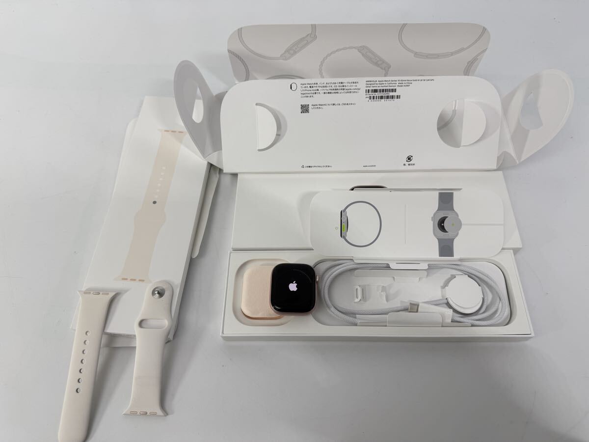 Apple Watch Apple часы Series 10 GPS модель 42mm rose Gold спорт частота S/M MWWH3J/A A2997 б/у товар 