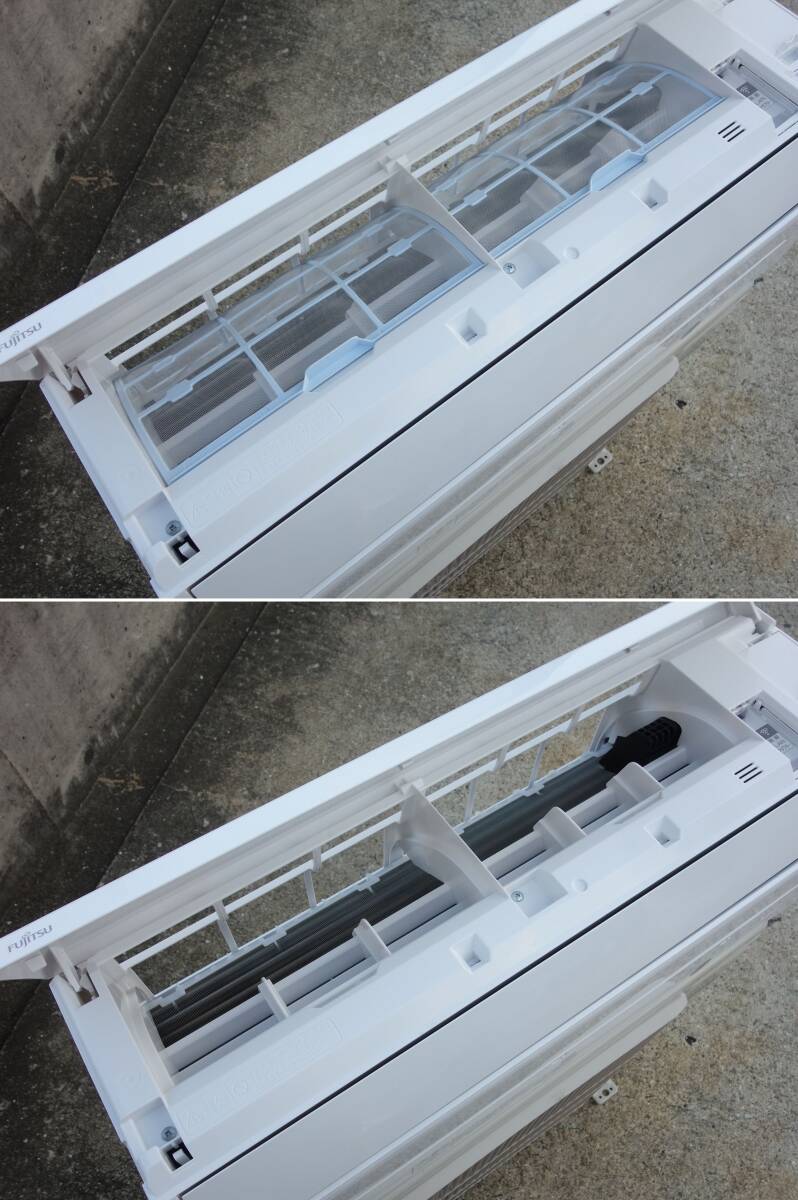 【中古】M▽富士通 ルームエアコン 2024年 2.2kw ～8畳 nocria ノクリア 標準モデル コンパクトタイプ AS-C223N (33859)_画像4