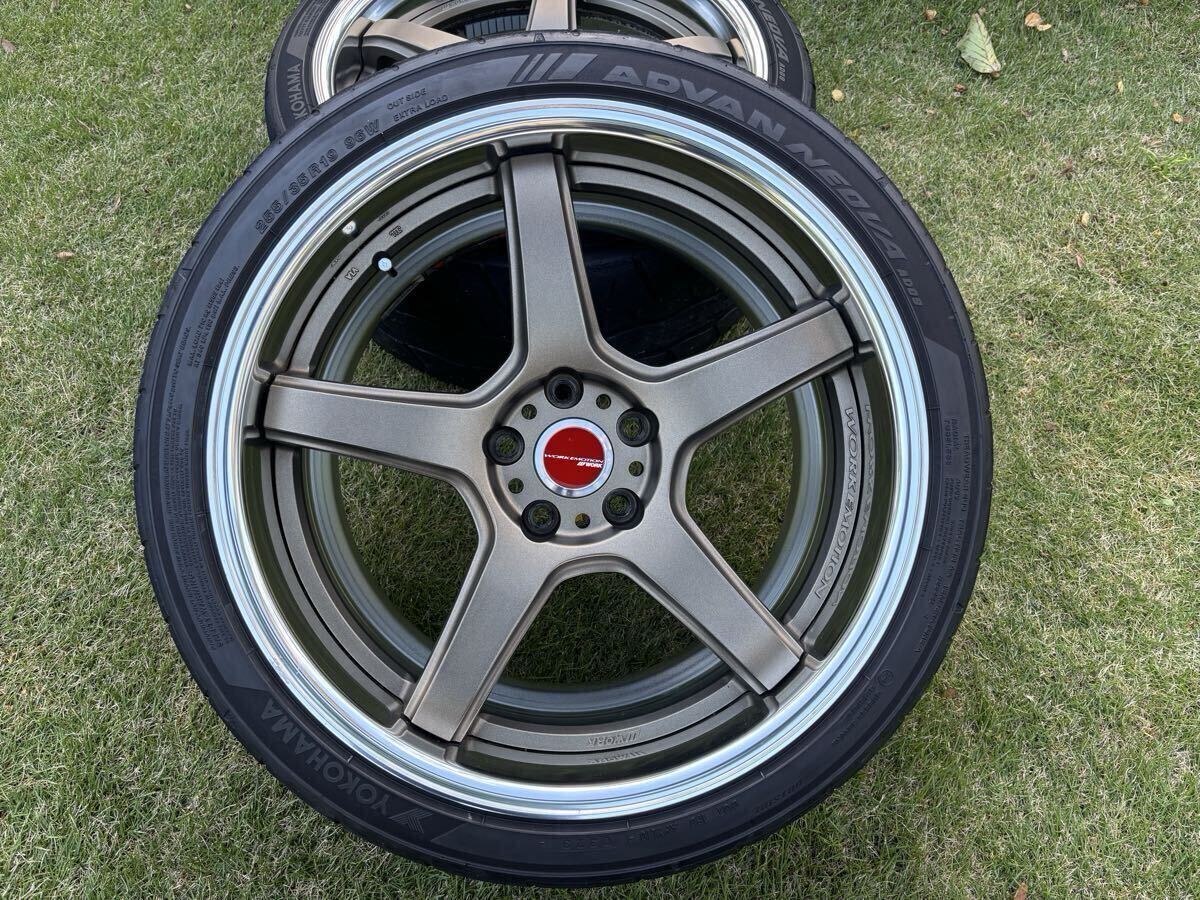 WORK EMOTION T5R 2P 19インチ　YOKOHAMA ADVAN NEOVA AD09 GRスープラ取り外し_画像2