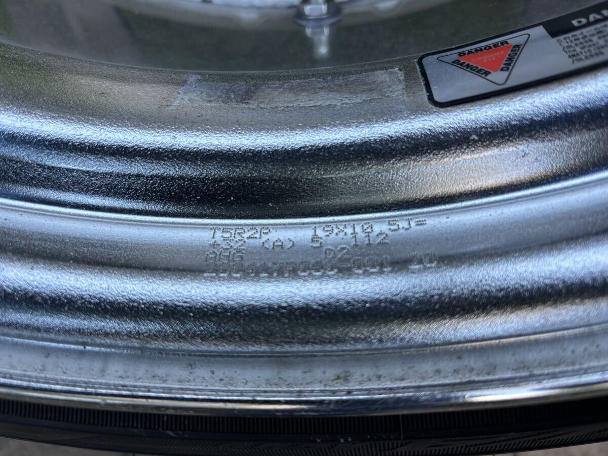 WORK EMOTION T5R 2P 19インチ　YOKOHAMA ADVAN NEOVA AD09 GRスープラ取り外し_画像8