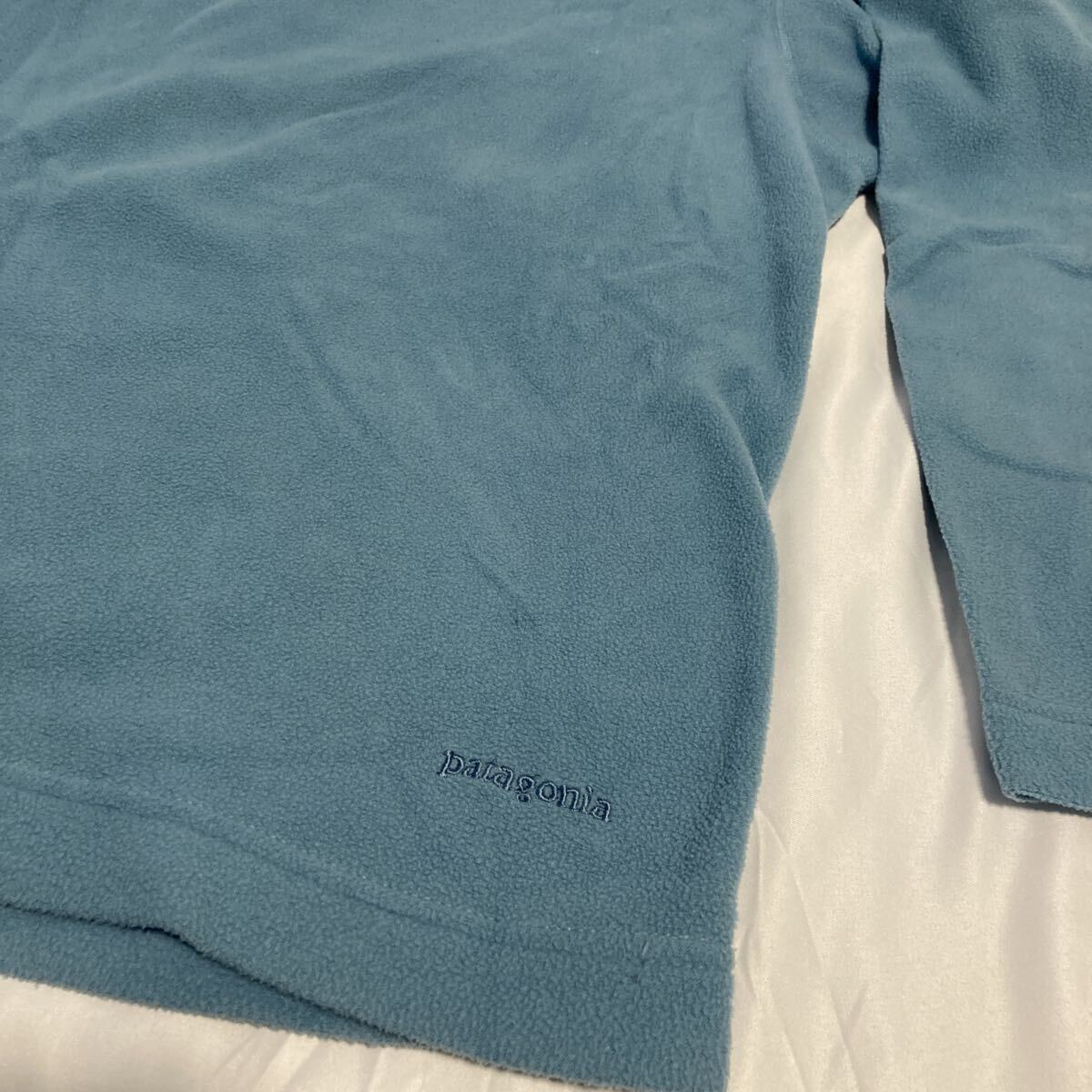 パタゴニア アメリカ製 made in USA フリース カットソー ターコイズブルー_画像3