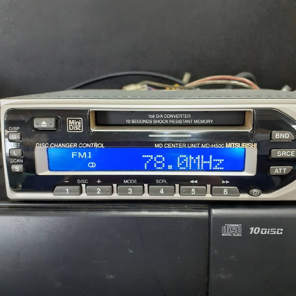 三菱 純正 オプション? MD-H500 1DIN MDプレーヤー 10連奏 CDチェンジャー b1159-gyr100_画像6