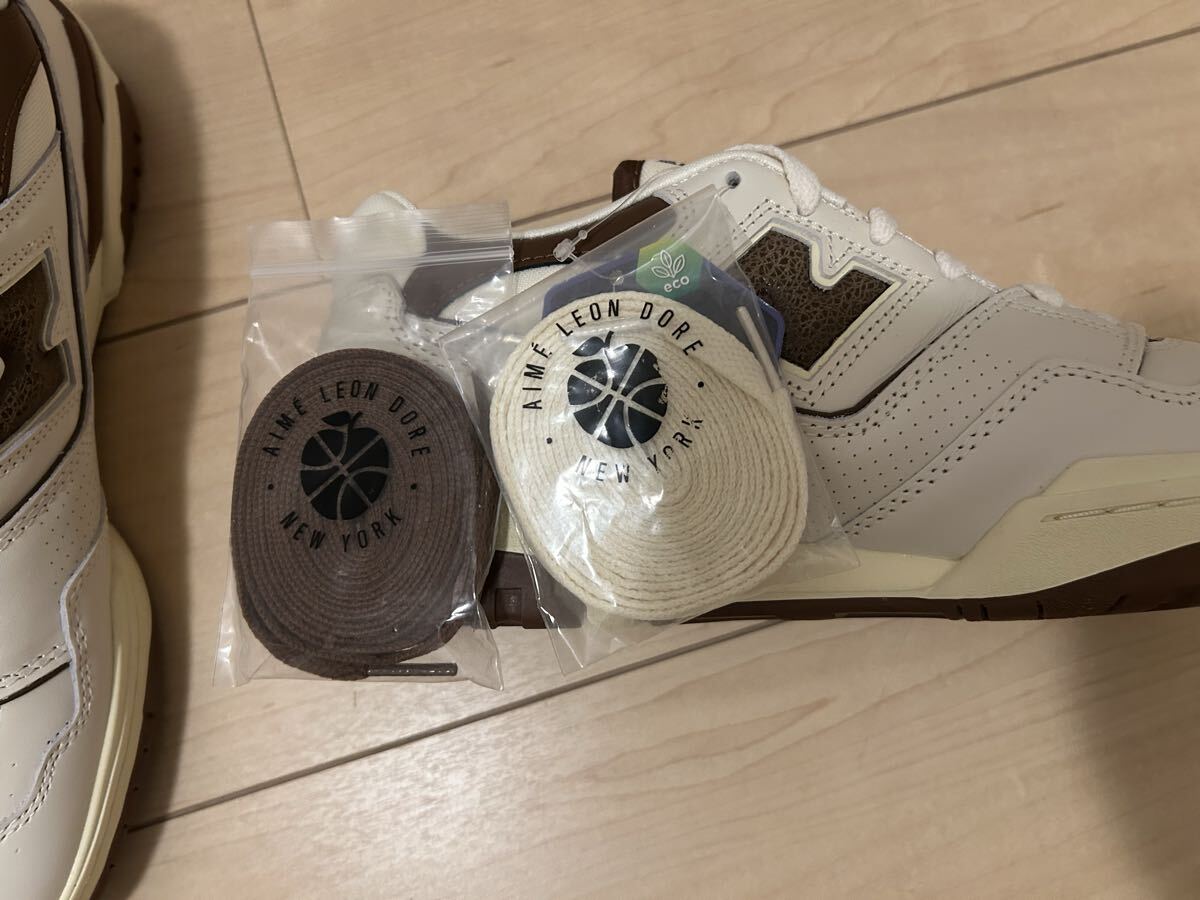  новый товар не использовался Aime Leon Dore × New Balance 550 White/Brown US9.5 27.5cm