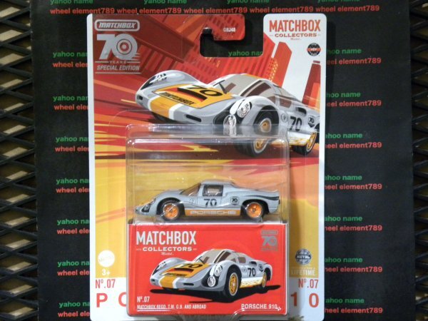 即決☆☆PORSCHE 910 ポルシェ 910 マッチボックス　コレクターズ MB MACHBOX 70TH_画像2