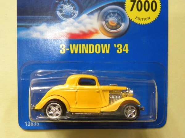即決☆☆3-WINDOW '34 EARLY TIMES 1995 LIMITED 7000 Larry Wood スリーウィンドウ ホットウィール☆☆ HOT WHEELS_画像1