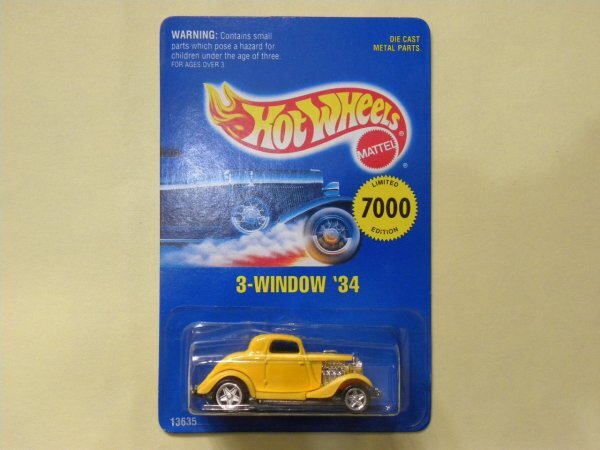 即決☆☆3-WINDOW '34 EARLY TIMES 1995 LIMITED 7000 Larry Wood スリーウィンドウ ホットウィール☆☆ HOT WHEELS_画像2