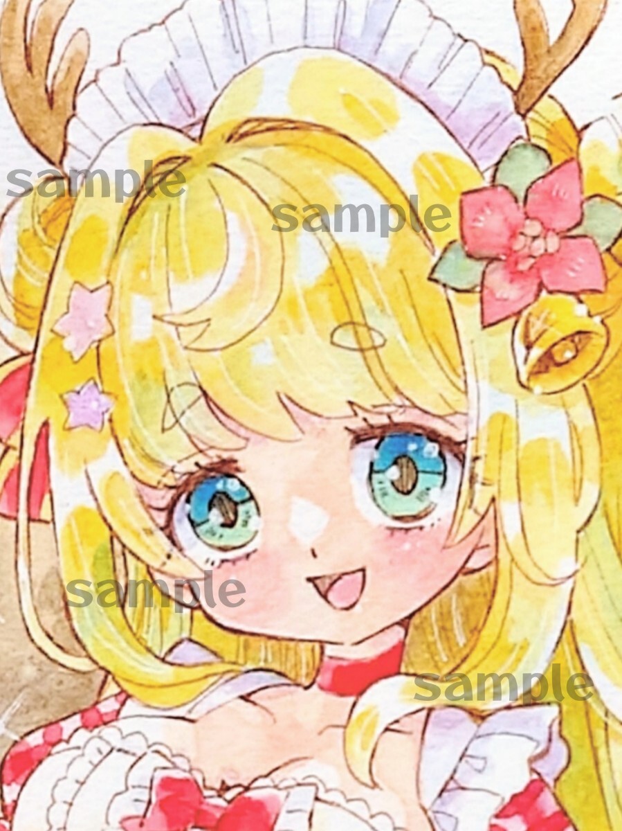 B5 оригинал ручные иллюстрации исходная картина Рождество девочка 