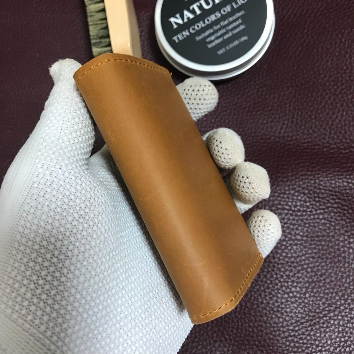 高級イタリアンレザー フルレザー名刺入れ 40枚収納 薄型 本革 メンズ カードケース 名刺ホルダー 大容量 人気　男女兼用//_画像8