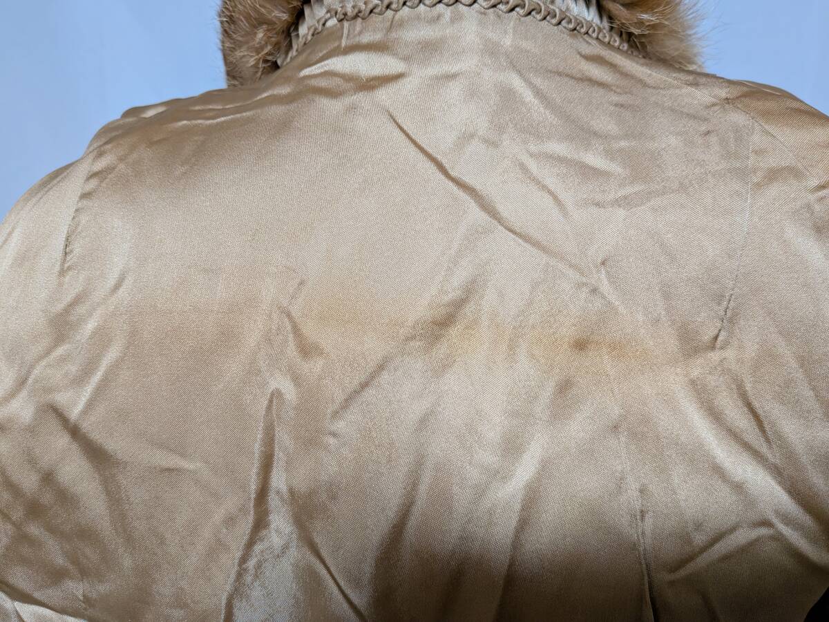 【11K-23】レッドフォックス◆リアルファーコート◆個性的なブラウンカラー_画像9