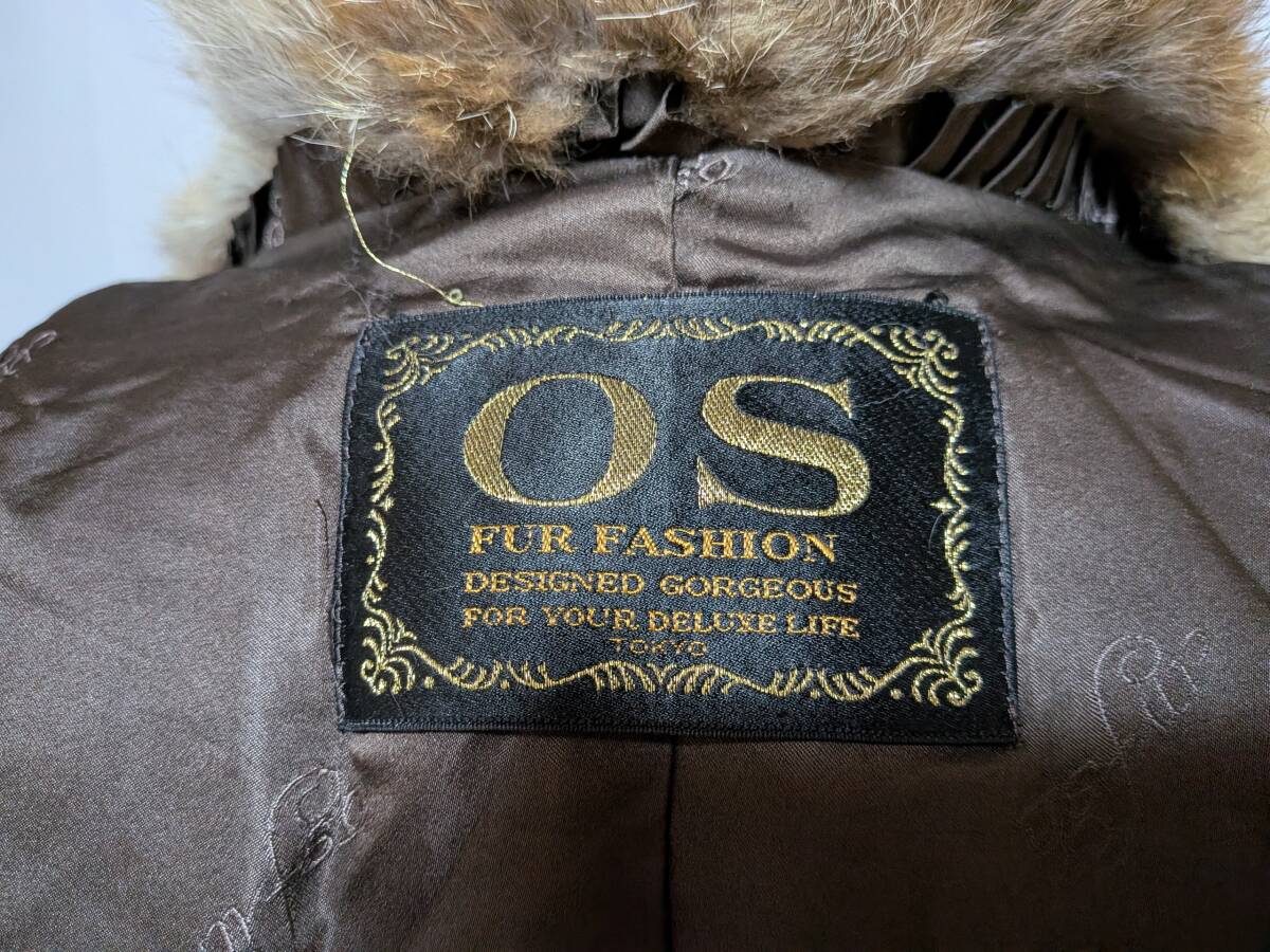 【11K-65】OS FUR FASHION◆レッドフォックス◆リアルファーコート◆重厚なブラウンカラー_画像8
