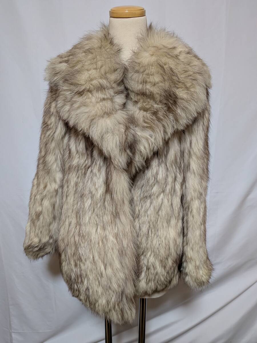 【11K-53】◆ブルーフォックス◆ハーフ丈◆高級毛皮コート_画像1