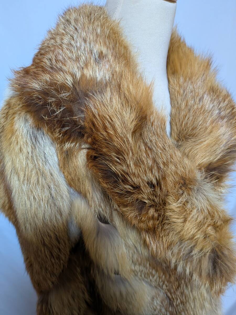 【11K-70】◆レッドフォックス◆ハーフ丈◆高級毛皮コート_画像6