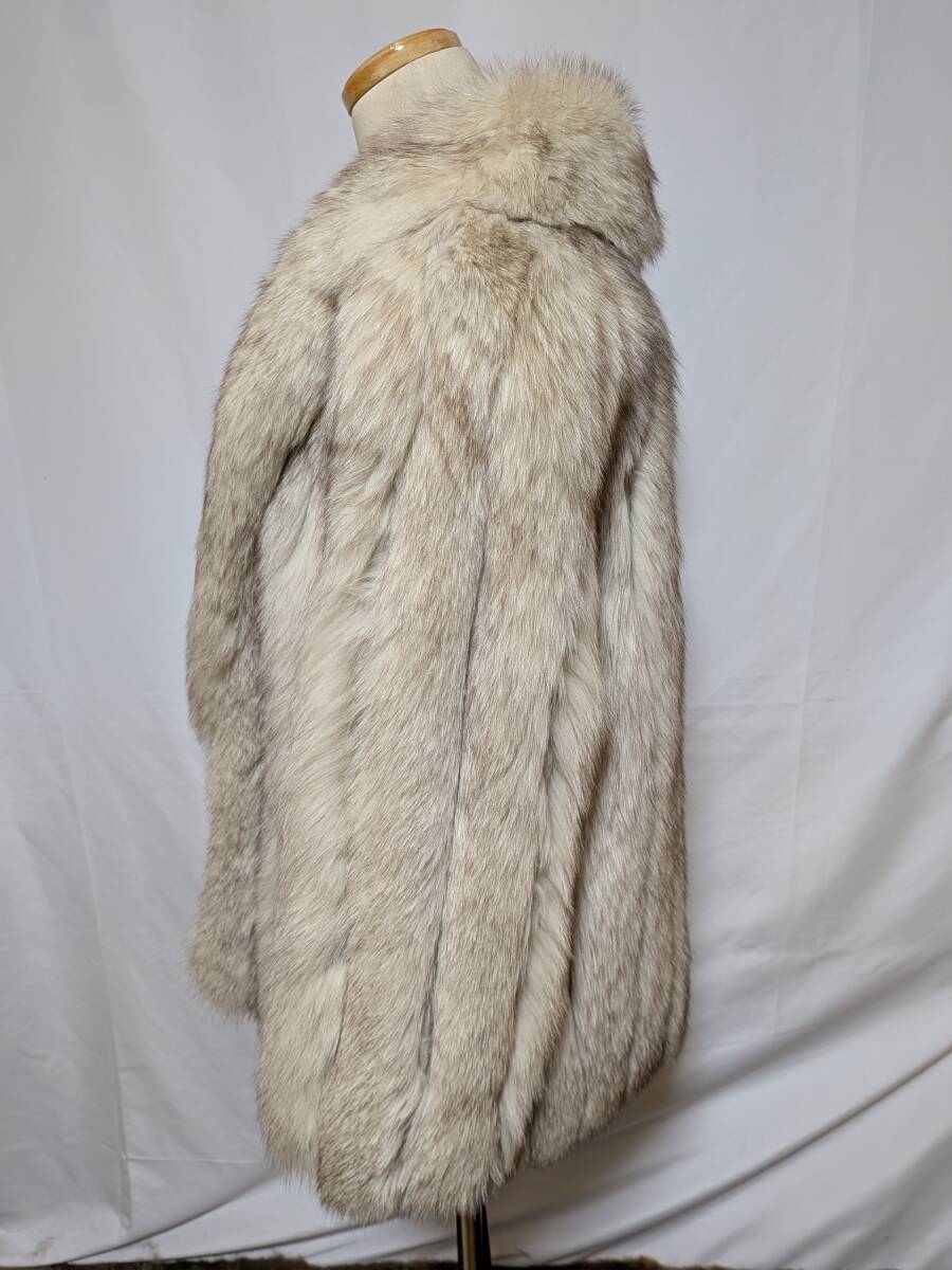 【11K-85】【最高級 SAGA FOX】ブルーフォックス リアルファーコート★マルイ取扱い_画像5