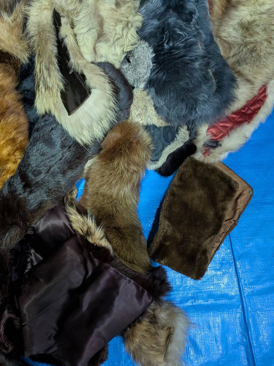 【No-29】■1円~売り切り■毛皮の卸売り■フリマ出品■リアルファー■マフラー・ショール(材料用含)等小物■複数点セット_画像5