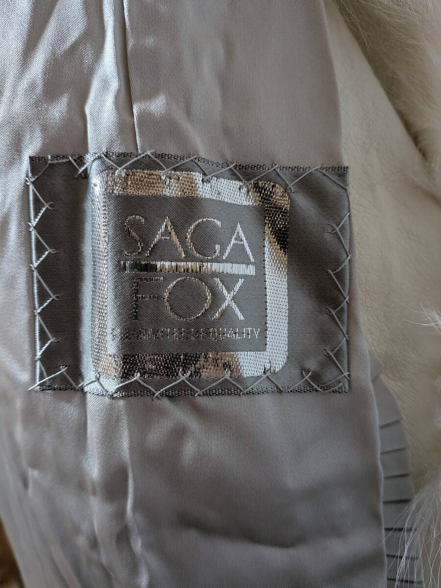 【11K-93】◆SAGA FOX◆ブルーフォックス◆リアルファーコート◆ボリューム袖◆エレガント_画像8