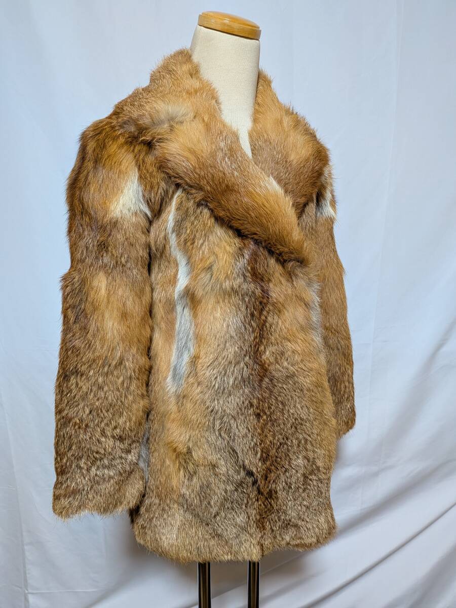 【11K-23】レッドフォックス◆リアルファーコート◆個性的なブラウンカラー_画像2