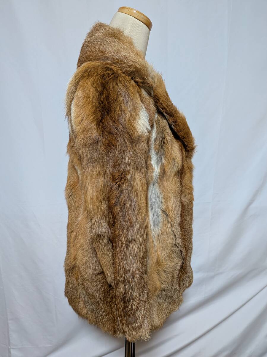 【11K-23】レッドフォックス◆リアルファーコート◆個性的なブラウンカラー_画像3