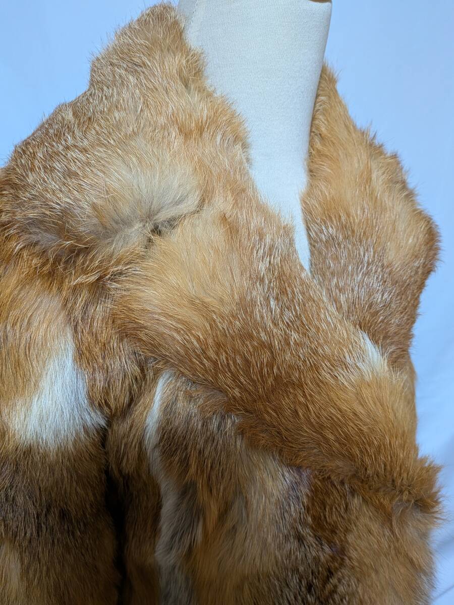【11K-23】レッドフォックス◆リアルファーコート◆個性的なブラウンカラー_画像6